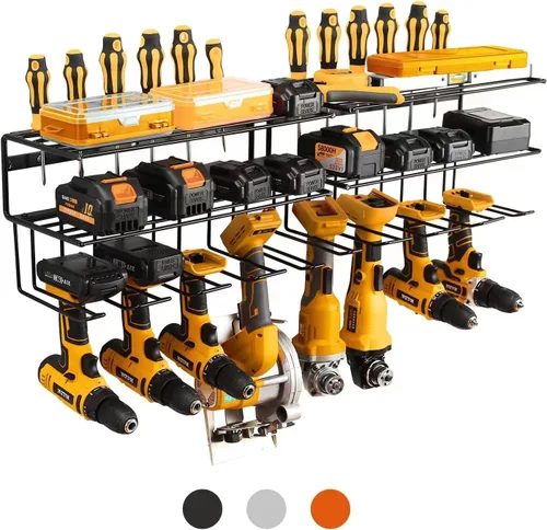 Organizador de herramientas eléctricas para almacenamiento de herramientas, soporte de pared, estante de almacenamiento para organización de garaje,