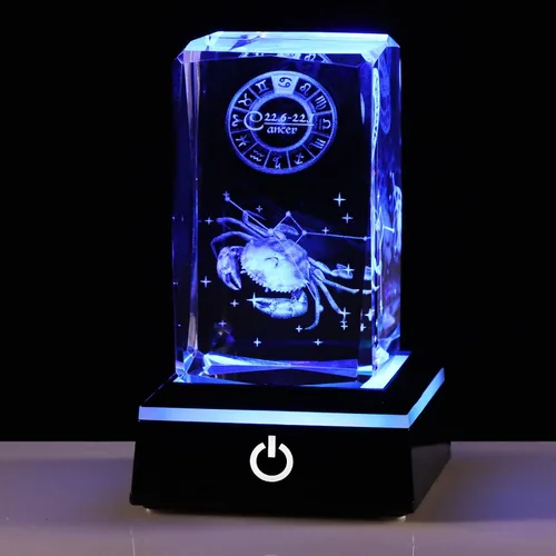 Miniatura 12 de Regalos de astrología del zodiaco Capricornio con cristales 3D para mujeres y hombres, figura de cristal de Capricornio, decoración de constelación
