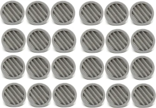 Miniatura 7 de 2.5 "rejilla redonda de plástico Soffit rejilla de ventilación de aire para reptiles cubierta (6, marrón)