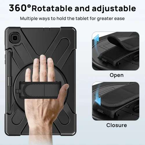 Miniatura 6 de Gerutek Funda para Samsung Galaxy Tab S6 Lite de 10.4 pulgadas 2024/2022/2020, funda protectora de cuerpo completo con protector de pantalla