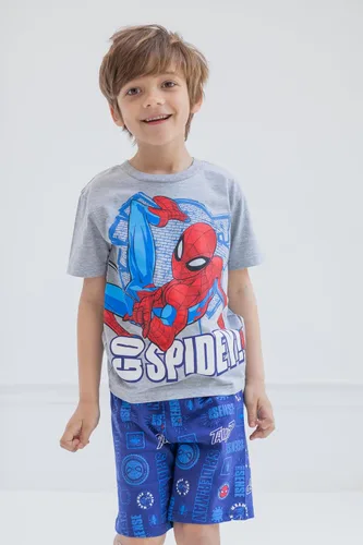 Miniatura 2 de Marvel Conjunto de camiseta de Spiderman y pantalones cortos de rizo francés de los Vengadores