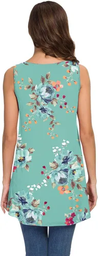 Miniatura 2 de AWULIFFAN Camiseta casual de verano de manga corta con cuello en V para mujer