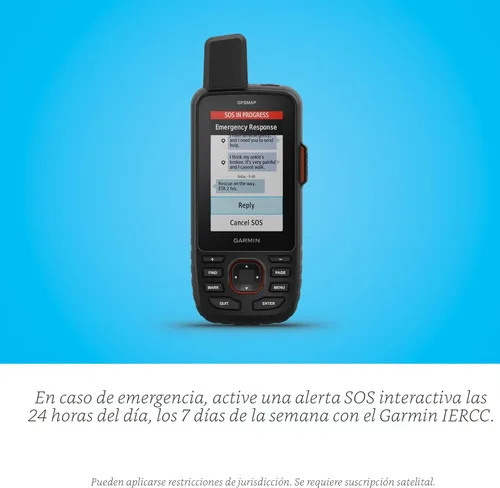 Miniatura 5 de Garmin GPSMAP 67i GPS de mano resistente con tecnología satelital inReach®, mensajería bidireccional, SOS interactivo, mapeo