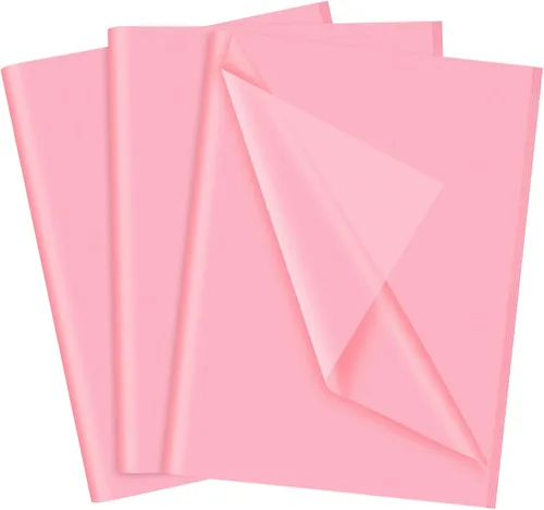NEBURORA Papel de seda rosa, 60 hojas, 14 x 20 pulgadas, embalaje a granel para envoltura de regalo, manualidades, cumpleaños, bodas, baby showers,