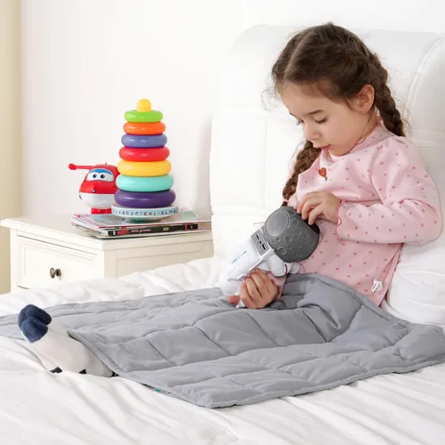 Miniatura 12 de Kivik Manta con peso de 3 libras, transpirable, pequeña y pesada, para dormir y relajarse, para cama, sofá, hogar, escuela, lavable a máquina