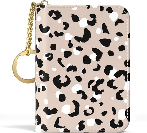Miniatura 43 de Aiawoxc - Tarjetero para Tarjetas de Crédito para Mujer, Pequeño Organizador de Tarjetas de Negocios de Cuero Delgado con RFID, Cremallera