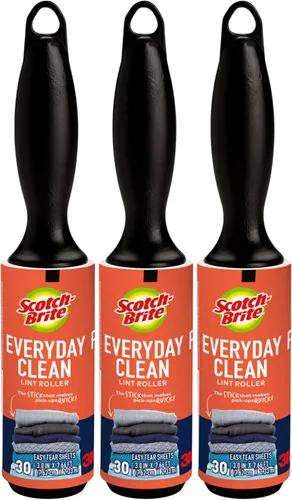 Scotch 3M - Mini rodillos de pelusa (30 hojas cada uno), removedores de pelusa adhesivos de tamaño de viaje para ropa, muebles y pelo de mascotas