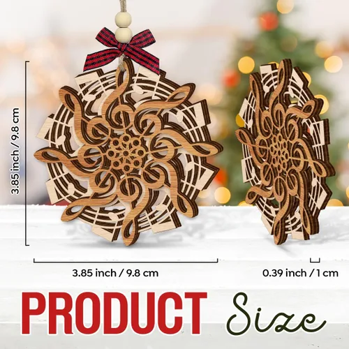 Miniatura 2 de Adorno de Navidad con notas musicales 2025 – Regalos musicales para hombres y mujeres, ideas de regalo musical de vacaciones para amantes