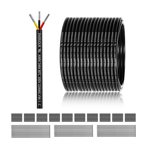 Miniatura 53 de Cable eléctrico de calibre 12 y 2 conductores de 25 pies, cable de 12 AWG UL 2464 de 2 hilos de cobre estañado trenzado en PVC de calibre 12/2