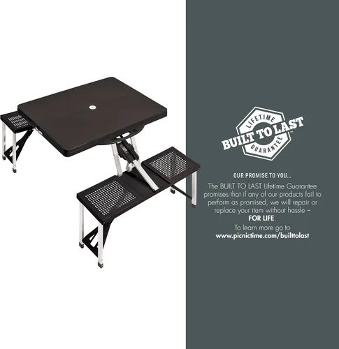Miniatura 7 de Detroit Lions - Mesa de picnic portátil plegable con asientos, (negro)
