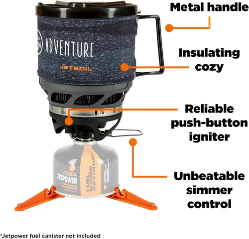 Miniatura 2 de Jetboil MiniMo - Sistema de cocina para estufa de camping y mochileros con control de calor ajustable