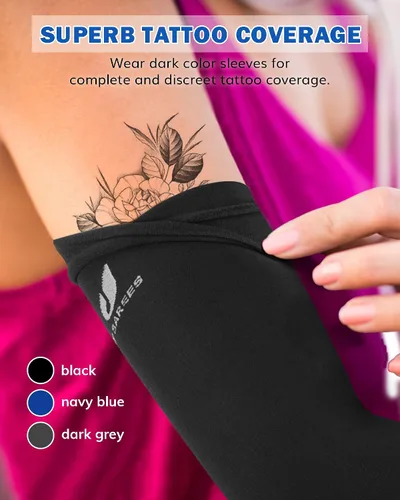 Miniatura 4 de Arm Sleeves for Men Women Kids 3 Pairs, Compression Sleeve Cover Arms, Tattoo Cover-up Sun Sleeves UV Protection-1