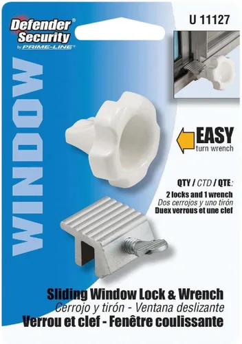 Miniatura 4 de Prime-Line U 11127 Kit de llave de bloqueo y cerradura de ventana, acabado blanco (paquete individual)