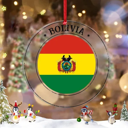 Miniatura 15 de Adornos para árbol de Navidad con bandera de Brasil, recuerdo de la ciudad del país, adornos de Navidad personalizados 2022, adornos colgantes