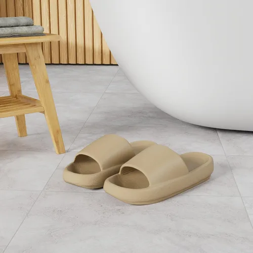 Miniatura 2 de welltree Sandalias antideslizantes para mujeres y hombres, sandalias antideslizantes para baño y ducha, suela gruesa suave para interiores