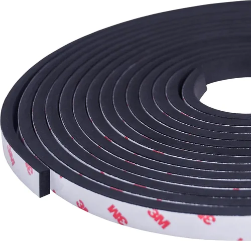 Espuma de goma impermeable de neopreno de 1/2 pulgadas de ancho x 1/4 pulgadas de alto x 24 pies de largo, aislamiento de sello de puerta, absorción