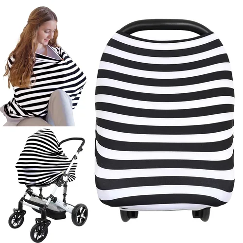 Keababies - Cubierta para toldo de asiento de carriola de bebé – cubre mientras das leche materna, todo en 1 – toldos para asiento de carriola de