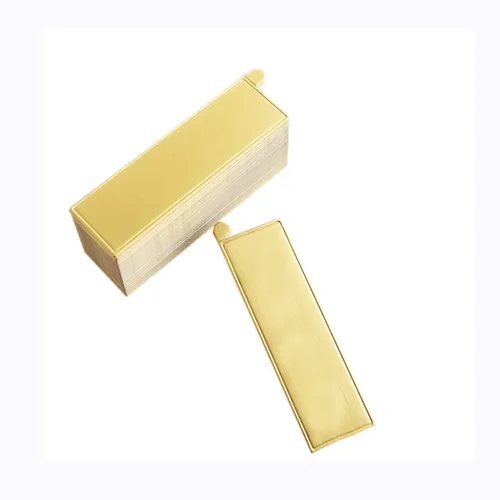 Miniatura 4 de 100 mini tablas para tartas de 5.12 x 1.57 pulgadas, juego de cartón rectangular dorado de barra larga, base para cupcakes, bandeja para exhibidores