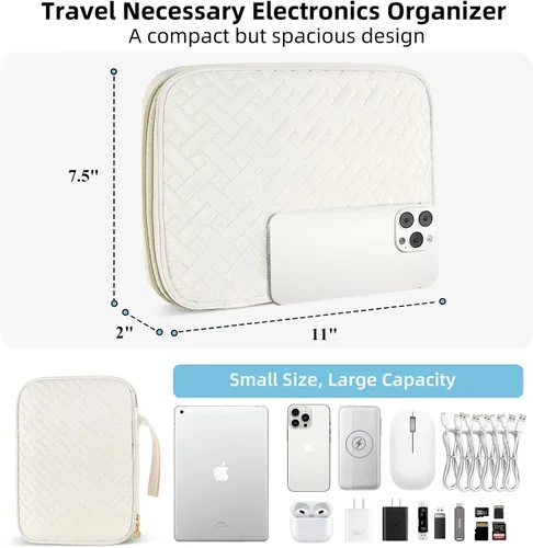 Miniatura 4 de Organizador de cables de viaje, Beige