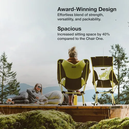 Miniatura 5 de Helinox Chair One Original - Silla de camping ligera, compacta y plegable Blackout