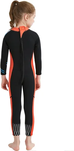 Miniatura 12 de DIVE & SAIL Traje de neopreno de 0.098 in para niños, manga larga, protección UV, traje de baño térmico
