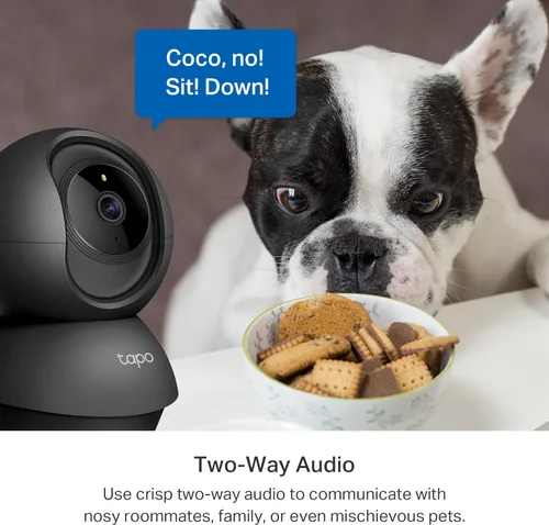 Miniatura 7 de Tapo TP-Link - Cámara de seguridad interior Pan/Tilt de 2K para monitor de bebé, cámara para mascotas, detección y seguimiento de movimiento, audio
