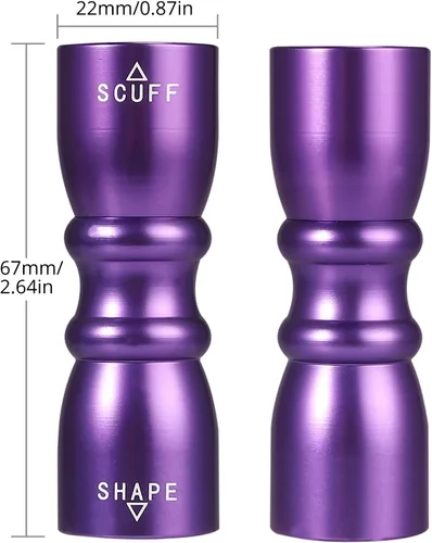 Miniatura 4 de AMTOVL 3 en 1 Billar Cue Tip Herramienta Billar Taco Accesorios Shaper/Scuffer/Aireador Púrpura