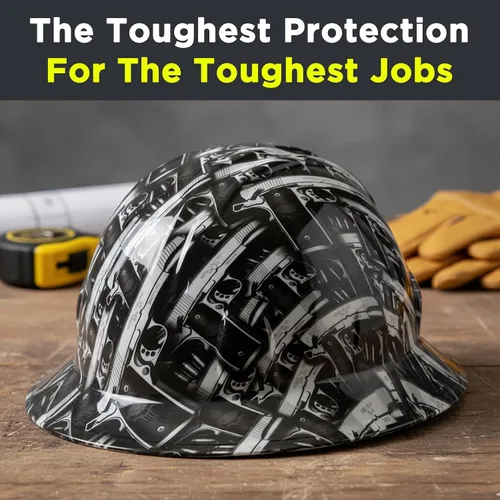 Miniatura 4 de Texas America Safety Company Casco de seguridad con visera completa, diseño patriótico hidroimpreso, con suspensión de 4 puntos y bolsa