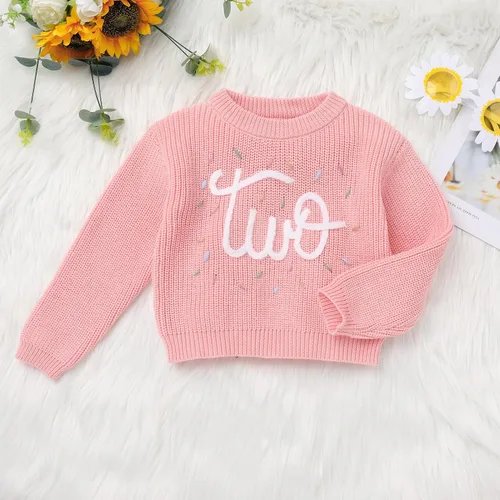 Miniatura 77 de Suéter de primer cumpleaños para bebés y niñas de un año de edad, sesión de fotos, otoño e invierno