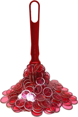 Miniatura 10 de MR CHIPS Varitas magnéticas fabricadas en Estados Unidos y chips de plástico de 3/4 pulgadas con anillos de metal, 100 piezas, bolsa de Amarillo