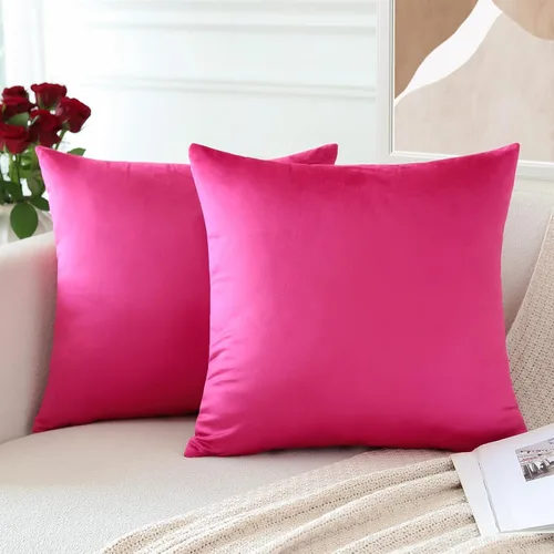 Miniatura 4 de OTOSTAR - Fundas de almohada decorativas de 16 x 16 pulgadas, fundas de cojín de terciopelo suave, fundas cuadradas para sofá, cama, sofá de casa