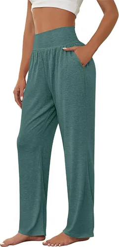 Miniatura 2 de Neer - Conjunto de 3 pantalones de yoga de pierna ancha para mujer, cómodos, holgados, de cintura alta, pantalones deportivos casuales