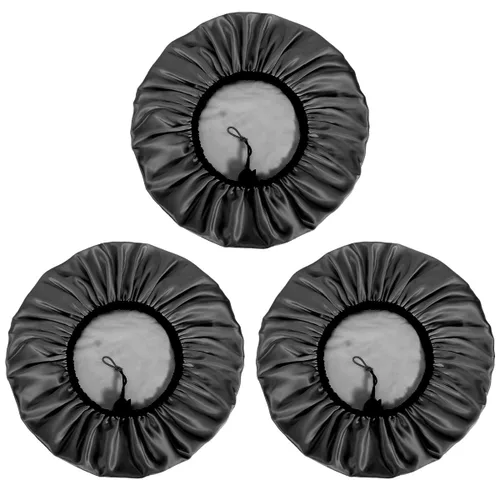Miniatura 8 de Auban Gorro de ducha para mujer, ajustable, reutilizable, extragrande, gorro de baño impermeable de doble capa, exterior impermeable, forro de EVA