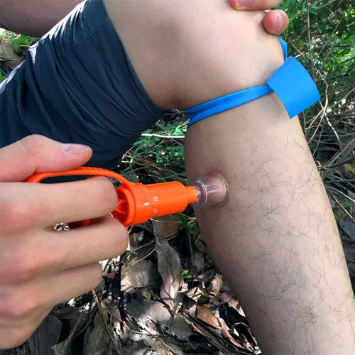 Miniatura 5 de Kit para Mordedura de Serpiente, Kit para Picadura de Abeja, Suministros de Primeros Auxilios de Emergencia, Bomba de Succión Extractora de Veneno