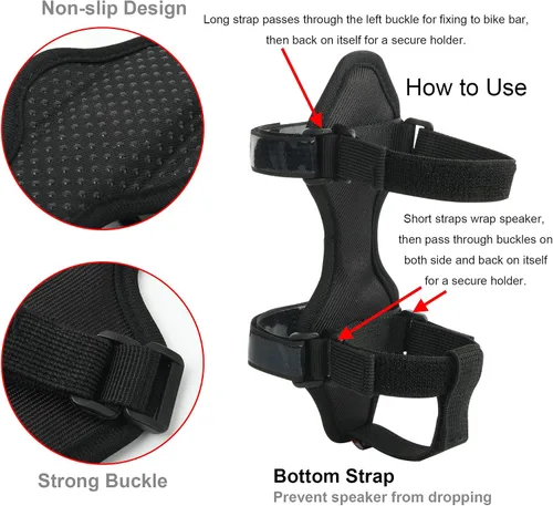 Miniatura 4 de Soporte de altavoz portátil para bicicleta, accesorios de carrito de golf, barandilla para Beats Pill, soporte de fijación de correa ajustable