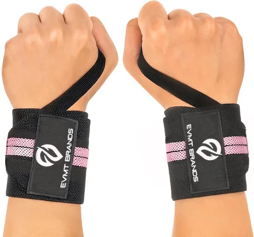 Miniatura 12 de EVMT Premium Wrist Wraps for Weightlifting Durable Lifting Straps for Enhanced Wrist Support Perfect for Strength Training, Gym Workouts &