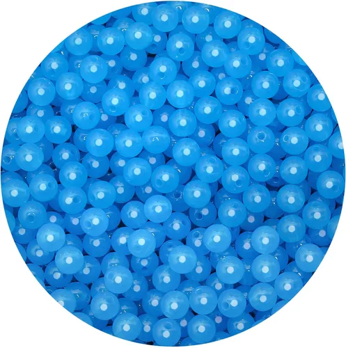 Miniatura 70 de BONNY BOXX 2000 piezas 4 mm cuentas redondas de acrílico de zafiro suave, bolas de plástico de chicle de burbujas, cuentas gruesas de bolas