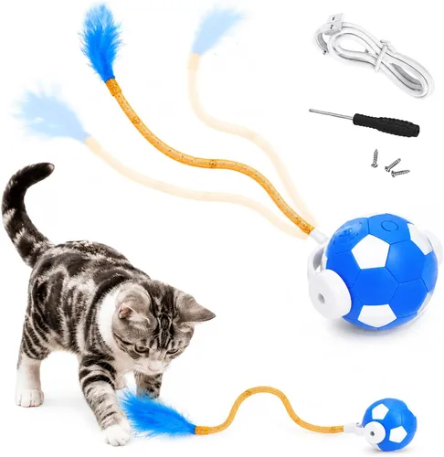 Miniatura 13 de Nuevo Juguete de Pelota para Gatos Mejorado - Speedy Tail 2.0 Juguete para Gatos, Pelota de Juguete Interactiva para Gatos, Juguetes Estimulantes
