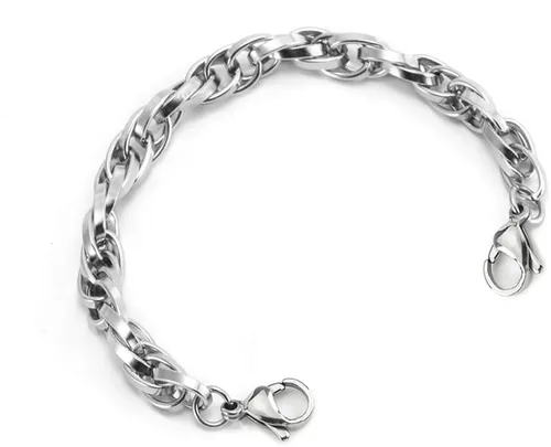 Miniatura 5 de Cadena de pulsera médica - Cadena de trigo de acero inoxidable intercambiable Pulsera de identificación de alerta médica