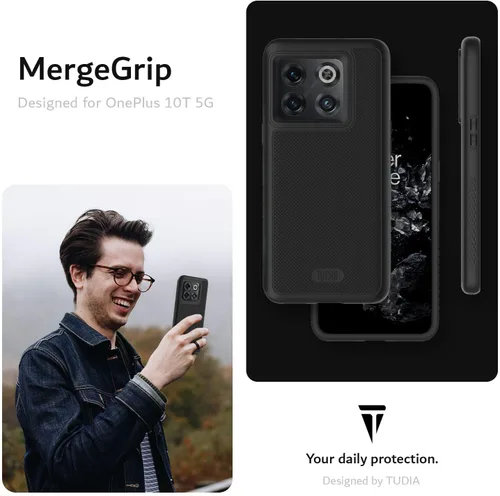 Miniatura 7 de TUDIA DualShield Grip - Funda diseñada para OnePlus10T 5G, [MergeGrip] protección delgada de doble capa de grado militar a prueba de golpes