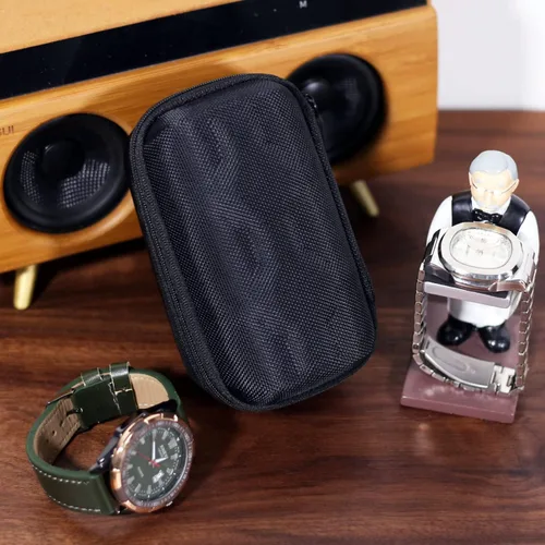 Miniatura 6 de Besforu Funda de viaje para reloj para hombres y mujeres, caja de almacenamiento portátil de un solo reloj y organizador para relojes de pulsera