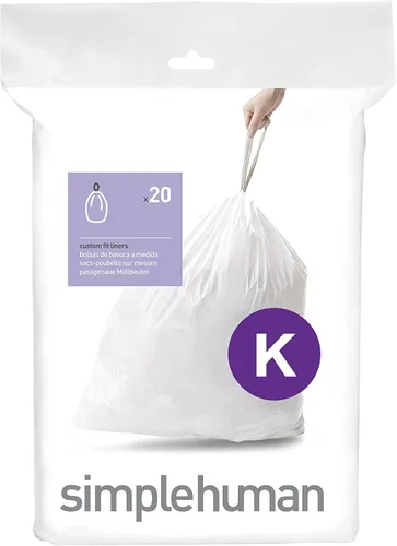 Miniatura 54 de simplehuman Forro para bote de basura de ajuste personalizado, 45 litros/12 galones, 20 unidades (paquete de 2)