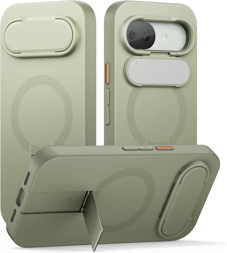 Miniatura 11 de SURITCH Funda para teléfono Google Pixel 9 Pro XL, compatible con MagSafe, funda protectora con cubierta de cámara y soporte de metal ajustable