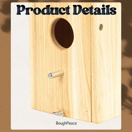 Miniatura 6 de Casas de madera para pájaros para pajareras exteriores, nido Bluebird House para cardenales, pinzón, Wren, golondrina, para ver el jardín, 1A #