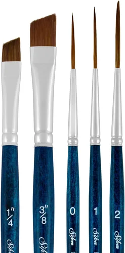 Miniatura 19 de Silver Brush Limited BA-2753S BelleAqua - Juego de pinceles redondos básicos para acuarela, 3 piezas, mango corto profesional, juego de pinceles Set