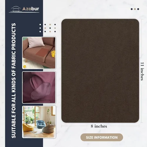 Miniatura 2 de Azobur Parche de terciopelo, parche rectangular autoadhesivo de tela de franela, terciopelo antiarañazos, disponible en diferentes colores, de 8 x