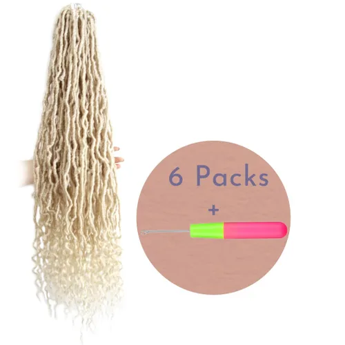 Miniatura 7 de BOHOBABE Rastas Falsas de Cabello de Ganchillo de 30 Pulgadas, Rastas Suaves Boho de Ganchillo con Puntas Rizadas, Rastas Largas de Diosa Bohemia