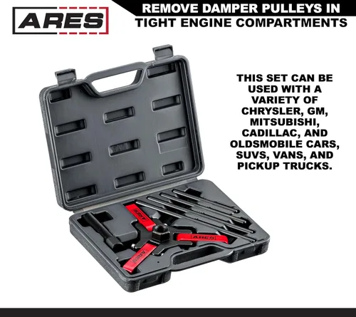 Miniatura 4 de ARES 71002 - Kit de extractor de equilibrador armónico - Extractor ajustable de 3 mandíbulas se adapta a la mayoría de automóviles y camiones