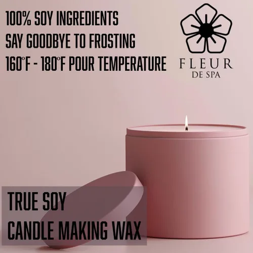 Miniatura 6 de Fleur DE SPA - Cera de soja natural de 6 libras, fabricada en Estados Unidos, empaquetada en barras de 1 libra, combustión limpia, excelente aroma