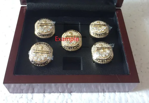 Miniatura 5 de Championship Big Heavy Ring Display Caja de madera (7 Hoels)